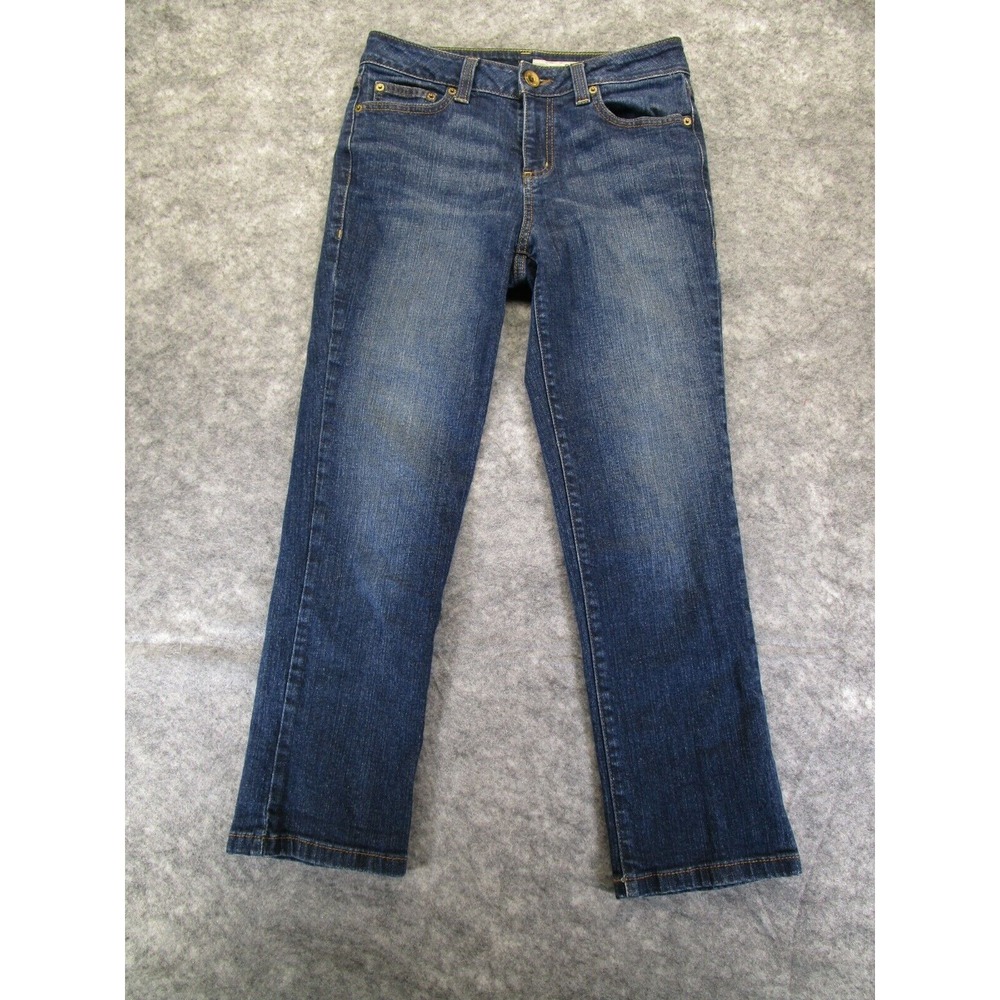 DKNY Jeans womens 6 Staright Leg denim five pockets blue medium wash